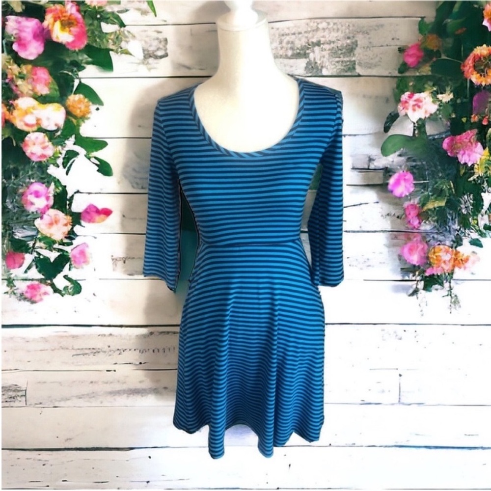 Xhilaration Blue Stripped Dress